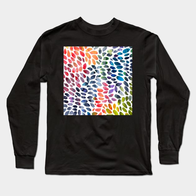 Colorful Painted Drops Long Sleeve T-Shirt by aklara